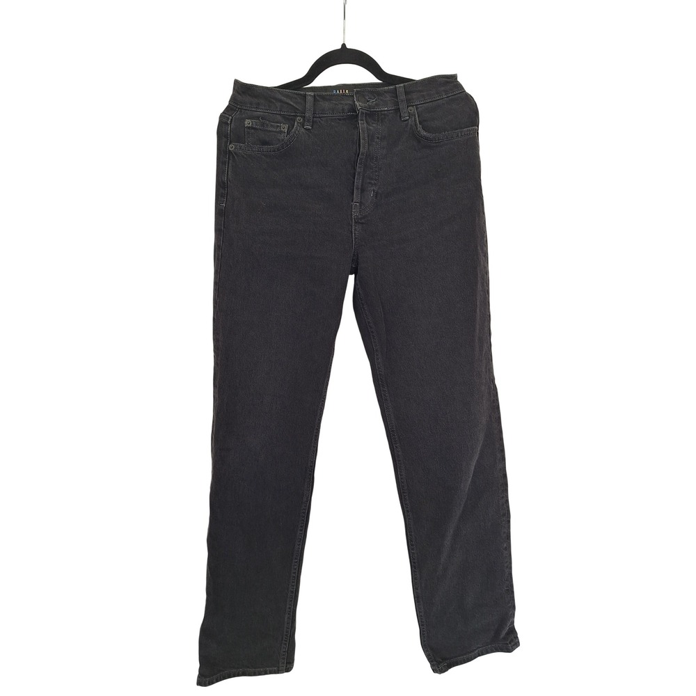 Rails The Topanga High Rise Straight Leg Jeans Washed Black Size 29 Measured